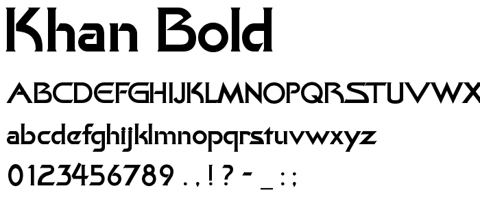 Khan Bold font